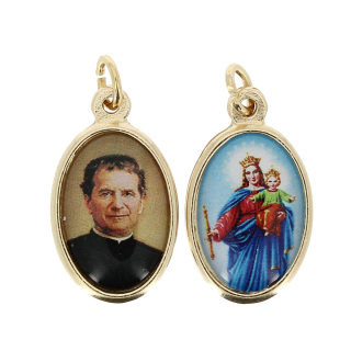 Medalla Don Bosco y María Auxiliadora  2,2x1,5 cm