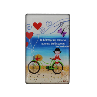 Magnet Painted words Bike 5x8 cm