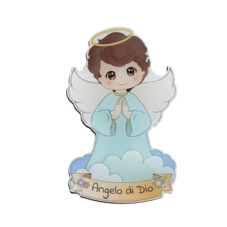 Shaped resin magnet Angel of God 5x8 cm