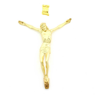 Corpo di Cristo in metallo dorato 9x11 cm