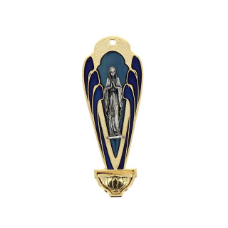 Holy water font Virgin of Lourdes 4,5x11,5 cm