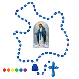 Rosario crociera apri e chiudi con astuccio Madonna Miracolosa