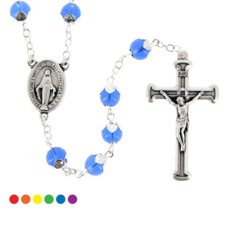 Colored crystal rosary with cotter pin Bead 8 mm Cipolletti