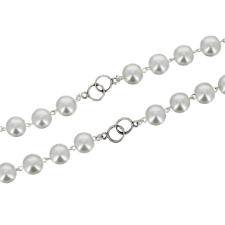 Wedding rosary silver pearl Bead 12 mm
