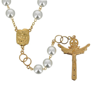 Wedding rosary golden pearl Bead 12 mm