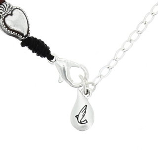 Rosario pulsera Milagrosa con corazones de metal Cuenta 8 mm