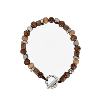 Wooden bracelet ring Hail Mary Bead 6 mm