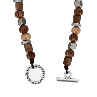 Wooden bracelet ring Hail Mary Bead 6 mm