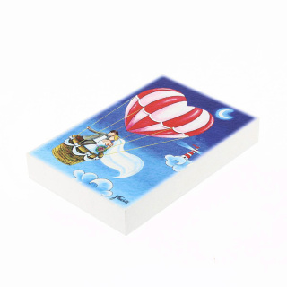 Cuadro de madera decorado Recién casados de viaje 10X15 cm