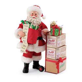 Papá Noel con carrito de regalos 27 cm Dept. 56 6009665
