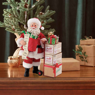 Papá Noel con carrito de regalos 27 cm Dept. 56 6009665