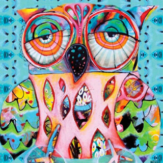 Bolsa de algodón Búho 39x44 cm