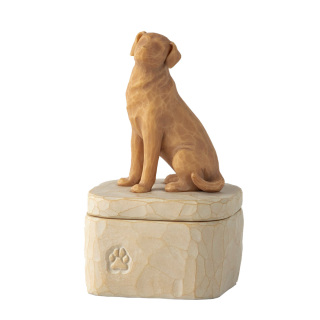 Caja de recuerdos perro claro 13 cm Willow Tree 28176