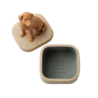 Caja de recuerdos perro claro 13 cm Willow Tree 28176