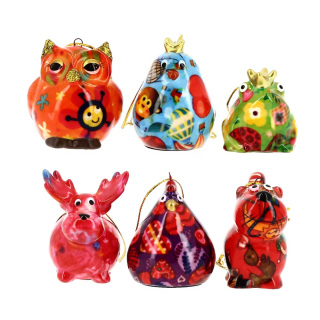Hanging animals decorations 5 cm Pomme Pidou