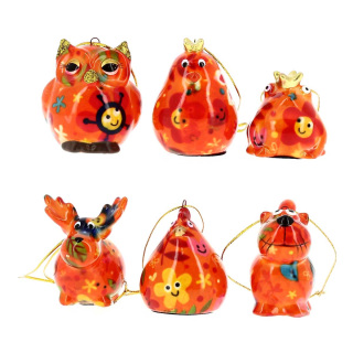 Hanging animals decorations 5 cm Pomme Pidou