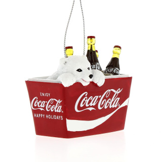 Ornamento Frigo coca cola con orso 6 cm Kurt Adler