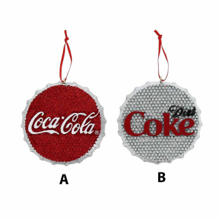 Ornamento Tappo coca cola glitterato 7,5 cm Kurt Adler