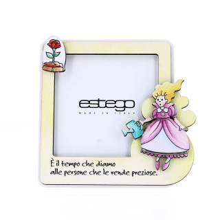 Portafotos Principito niña 8,5x8,5 cm