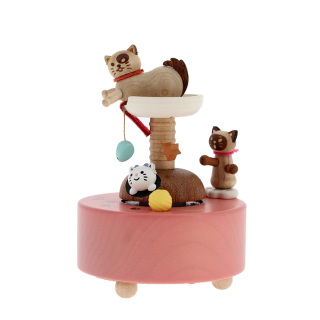 Playful cats music box  7x10 cm Wooderful Life
