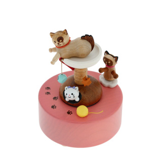 Playful cats music box  7x10 cm Wooderful Life