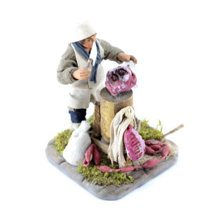 Terracotta dressed butcher shepherd 10 cm
