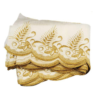 Puntilla para mantel de altar bordado de Espigas 14 cm Gamma
