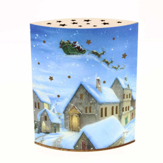 Lámpara de noche Papá Noel en trineo 14x18 cm