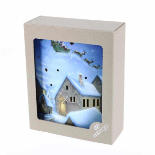 Lámpara de noche Papá Noel en trineo 14x18 cm