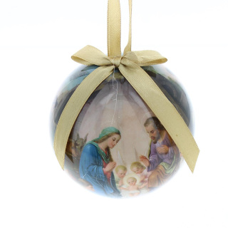 Christmas Ball with Nativity Scene