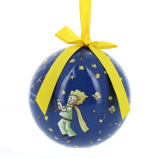 Bola navideña con Principito y frase 7,5 cm