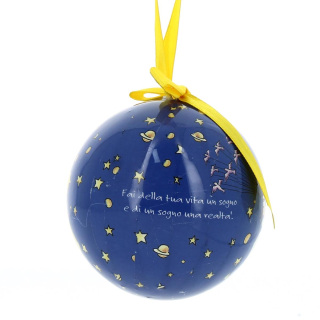 Bola navideña con Principito y frase 7,5 cm