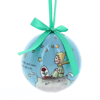 Bola navideña Principito y frase 7,5 cm