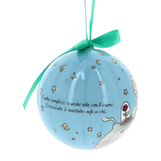 Bola navideña Principito y frase 7,5 cm