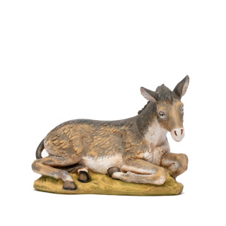 Donkey sitting in resin 52 cm Fontanini