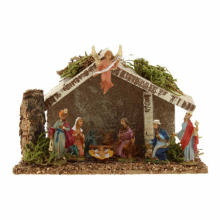 Hut with 9 shepherds 4 cm Fontanini