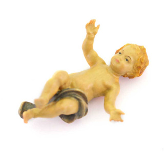Niño Jesús de madera pintada con paño 6 cm
