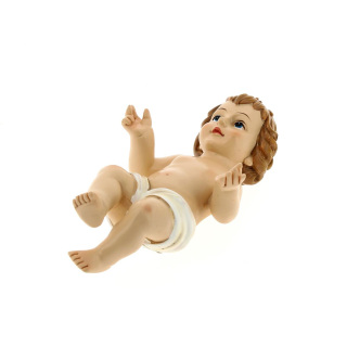 Baby Jesus open arms in colored resin 15 cm
