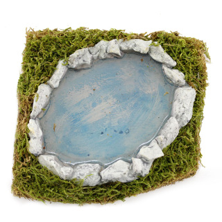 Pond with water effect for nativity scene 13x13 cm