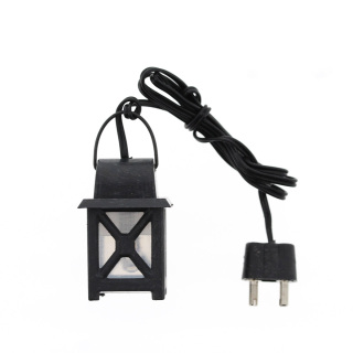 Lantern in plastic for nativity scene white led 3,3 cm