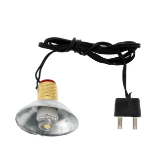 Metal lamppost for nativity scene white Led 3x2,5 cm