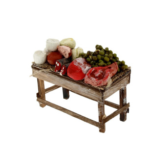 Stall with cured meats nativity scene 12 cm 8x6x4 cm