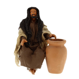 Man sitting next to the amphora in dressed terracotta 15 cm