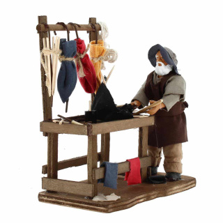 Venditore di ombrelli in terracotta vestita 12 cm