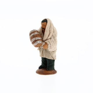 Shepherd with barrel on hand in dressed terracotta  4 cm