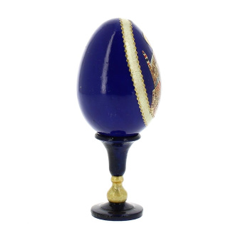 Huevo de madera ruso Virgen con Niño-M 13 cm