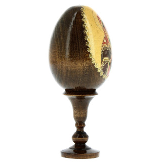 Huevo de madera ruso Virgen con Niño-X 13 cm