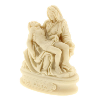 Statuetta della Pietà in resina bianca 9 cm