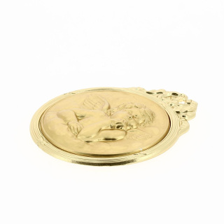 Angel picture golden alluminium 7x8,5 cm