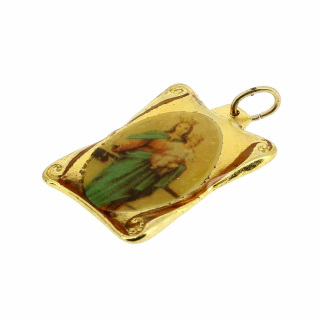 Parchment medal Our Lady Help of Christians 1,8x2,5 cm